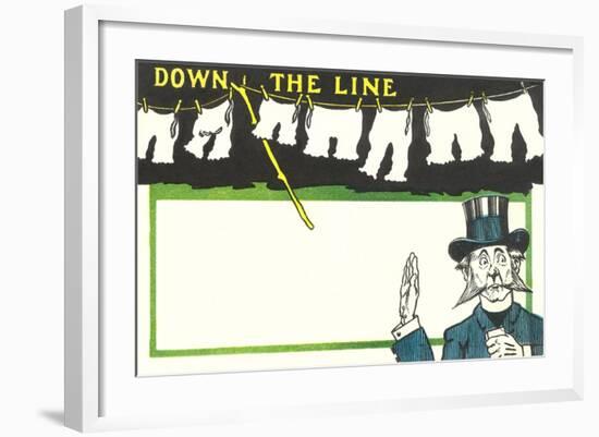 Down the Line, Bloomers-null-Framed Art Print