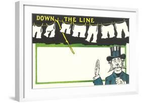 Down the Line, Bloomers-null-Framed Art Print