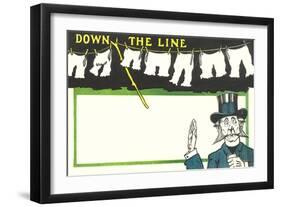 Down the Line, Bloomers-null-Framed Art Print