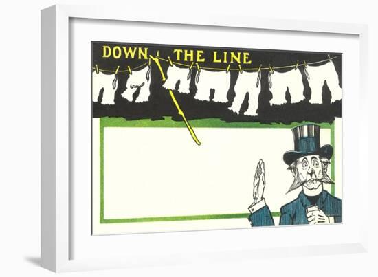 Down the Line, Bloomers-null-Framed Art Print