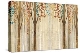 Down to the Woods Autumn Teal Crop-Avery Tillmon-Stretched Canvas