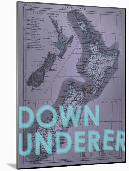 Down Under…er - 1895, New Zealand Map-null-Mounted Giclee Print