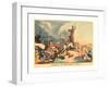 Downfall of Monopoly in 1800, Published 1800, Hand-Colored Etching, Rosenwald Collection-Thomas Rowlandson-Framed Giclee Print