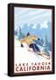 Downhhill Snow Skier, Lake Tahoe, California-null-Framed Poster
