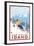 Downhhill Snow Skier, Sun Valley, Idaho-Lantern Press-Framed Art Print