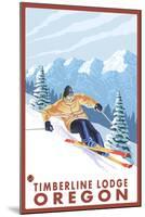 Downhhill Snow Skier, Timberline Lodge, Oregon-Lantern Press-Mounted Art Print