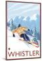 Downhhill Snow Skier, Whistler, Bc Canada-null-Mounted Poster