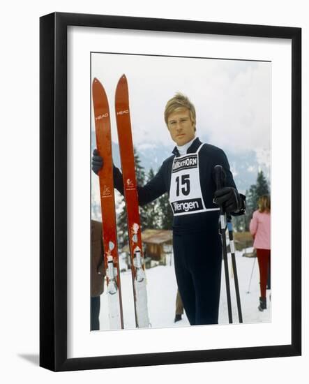 Downhill Racer by Michael Ritchie with Robert Redford, 1969 (photo)-null-Framed Photo