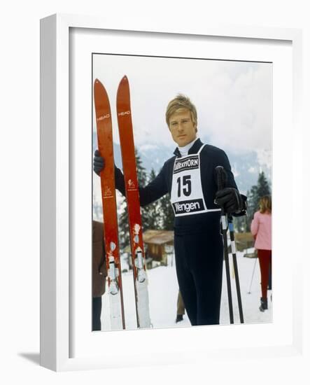 Downhill Racer by Michael Ritchie with Robert Redford, 1969 (photo)-null-Framed Photo