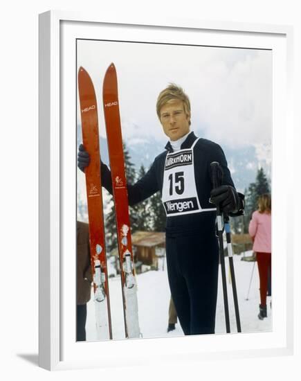 Downhill Racer by Michael Ritchie with Robert Redford, 1969 (photo)-null-Framed Photo