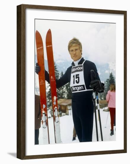 Downhill Racer by Michael Ritchie with Robert Redford, 1969 (photo)-null-Framed Photo