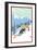 Downhill Skier-Lantern Press-Framed Art Print