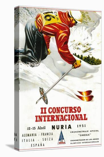 Downhill Skiing Promotion - Il Concurso Internacional-Lantern Press-Stretched Canvas