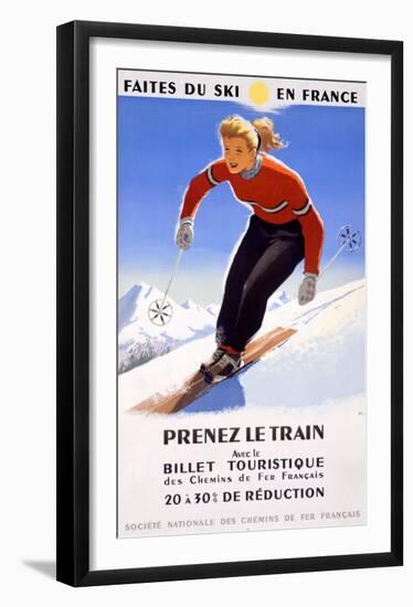 Downhill Snow Ski France-Unknown Unknown-Framed Giclee Print