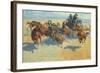 Downing the Nigh Leader, 1907-Frederic Sackrider Remington-Framed Giclee Print