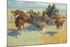 Downing the Nigh Leader, 1907-Frederic Sackrider Remington-Mounted Giclee Print