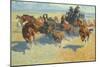 Downing the Nigh Leader, 1907-Frederic Sackrider Remington-Mounted Giclee Print