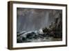 Downpour at Etretat-Gustave Courbet-Framed Giclee Print