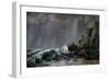 Downpour at Etretat-Gustave Courbet-Framed Giclee Print