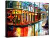 Downpour on Bourbon Street-Diane Millsap-Stretched Canvas