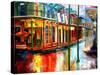 Downpour on Bourbon Street-Diane Millsap-Stretched Canvas