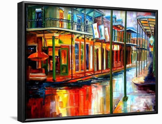 Downpour on Bourbon Street-Diane Millsap-Framed Art Print