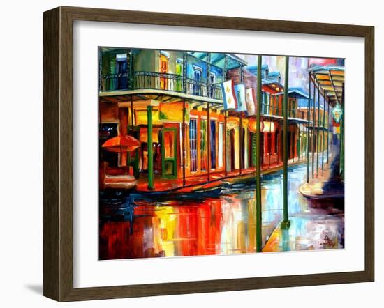 Downpour on Bourbon Street-Diane Millsap-Framed Art Print