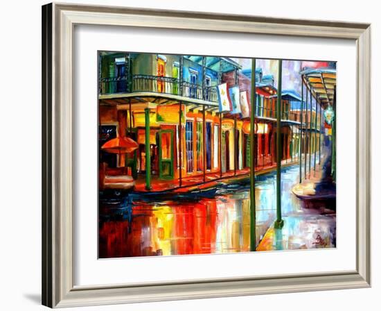 Downpour on Bourbon Street-Diane Millsap-Framed Art Print