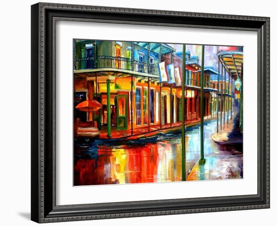 Downpour on Bourbon Street-Diane Millsap-Framed Art Print