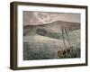 Downs in Winter-Eric Ravilious-Framed Giclee Print