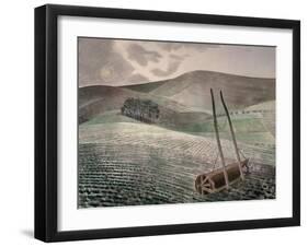 Downs in Winter-Eric Ravilious-Framed Giclee Print