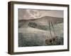 Downs in Winter-Eric Ravilious-Framed Premium Giclee Print