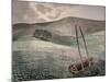 Downs in Winter-Eric Ravilious-Mounted Giclee Print
