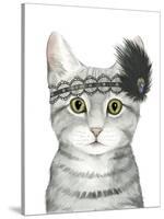 Downton Cat III-Grace Popp-Stretched Canvas