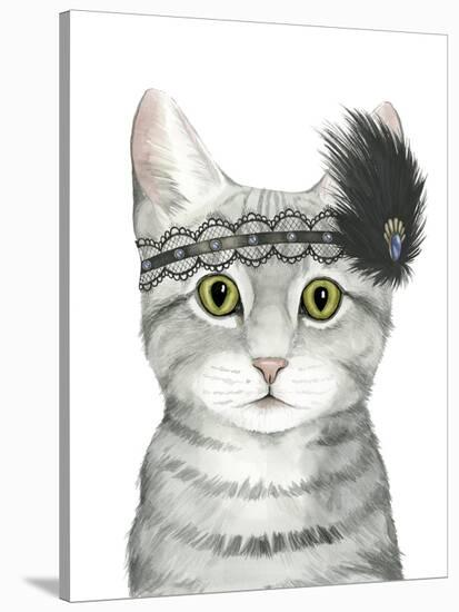 Downton Cat III-Grace Popp-Stretched Canvas