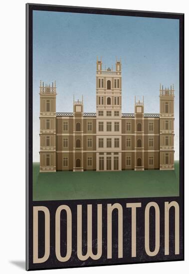 Downton Retro Travel Poster-null-Mounted Poster