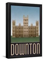 Downton Retro Travel Poster-null-Framed Poster