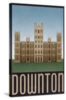 Downton Retro Travel Poster-null-Stretched Canvas