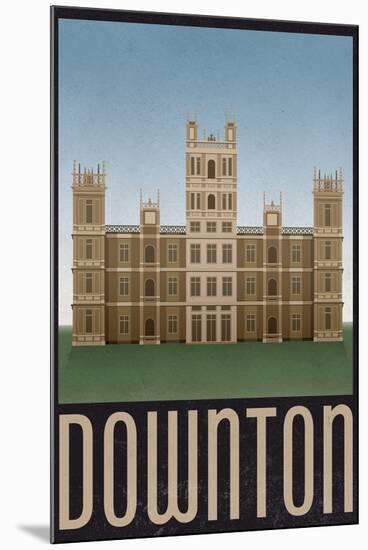 Downton Retro Travel Poster-null-Mounted Poster
