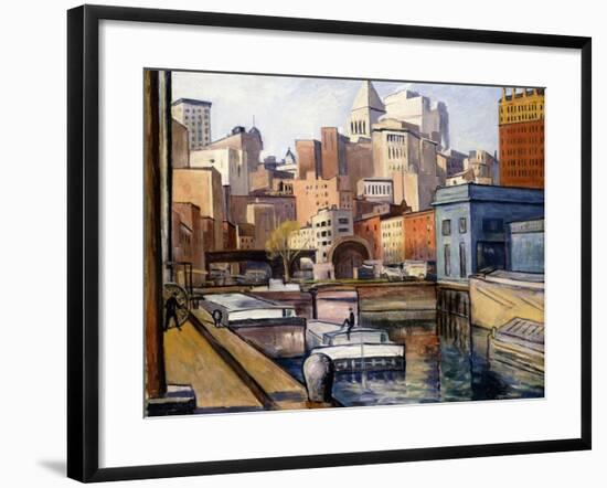 Downtown, 1922-Samuel Halpert-Framed Giclee Print