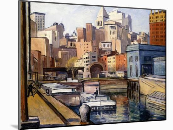 Downtown, 1922-Samuel Halpert-Mounted Giclee Print