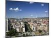 Downtown Aerial View Looking North on Bulevard Mother Teresa, Prishtina, Kosovo, Serbia-Walter Bibikow-Mounted Photographic Print