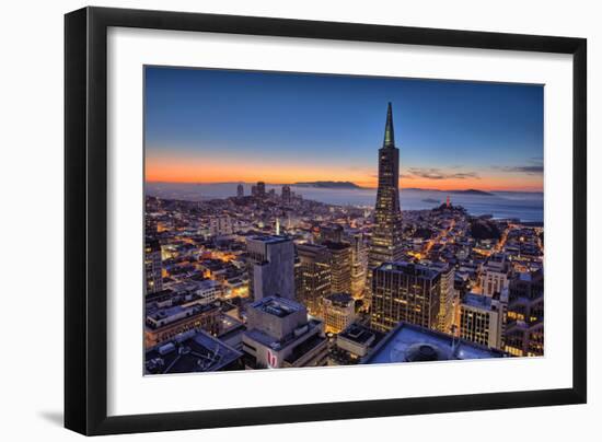 Downtown After Sunset, San Francisco, Cityscape, Urban View-Vincent James-Framed Photographic Print
