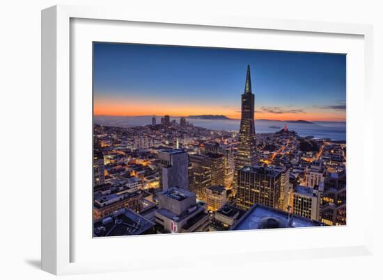 Downtown After Sunset, San Francisco, Cityscape, Urban View-Vincent James-Framed Photographic Print