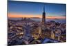 Downtown After Sunset, San Francisco, Cityscape, Urban View-Vincent James-Mounted Photographic Print