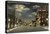 Downtown Americus at Night-null-Stretched Canvas