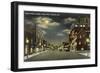 Downtown Americus at Night-null-Framed Art Print