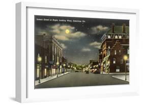 Downtown Americus at Night-null-Framed Art Print