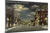 Downtown Americus at Night-null-Mounted Art Print