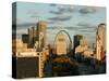 Downtown and Gateway Arch at Sunset, St. Louis, Missouri, USA-Walter Bibikow-Stretched Canvas